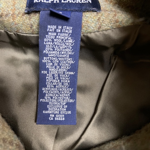 Ralph Lauren Tweed Lined French Blazer Shorts Wool Blend Girl Sz 8 Made In Italy - Picture 12 of 12